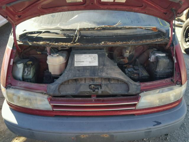 JT3AC22S4M0004195 - 1991 TOYOTA PREVIA LE RED photo 7