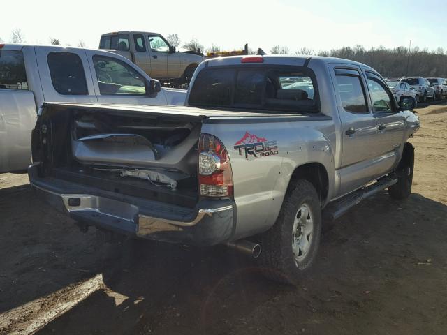 3TMLU4EN5EM140689 - 2014 TOYOTA TACOMA DOU SILVER photo 4