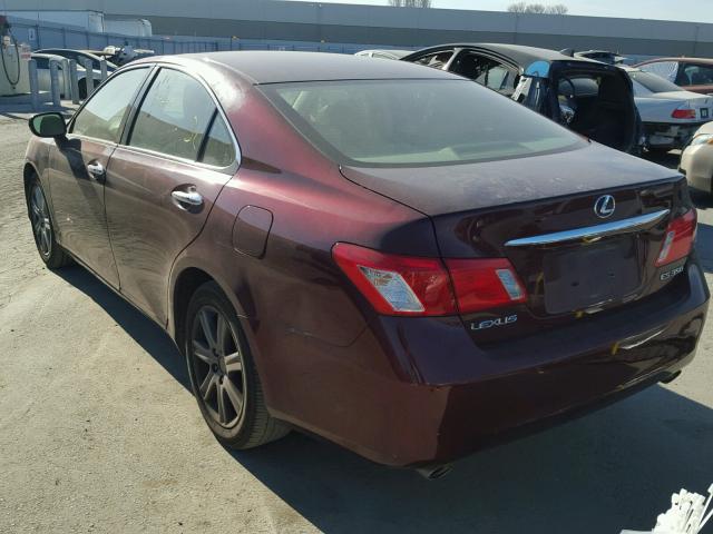 JTHBJ46G982185259 - 2008 LEXUS ES 350 BURGUNDY photo 3