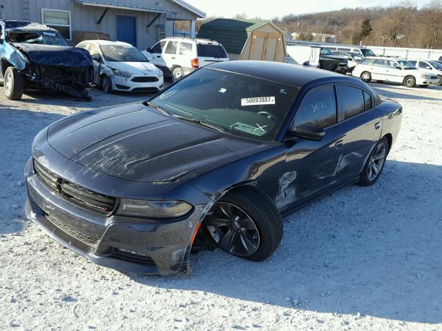 2C3CDXHGXGH159145 - 2016 DODGE CHARGER SX BLUE photo 2