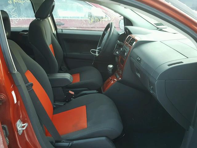 1B3HB48A29D164178 - 2009 DODGE CALIBER SX RED photo 5