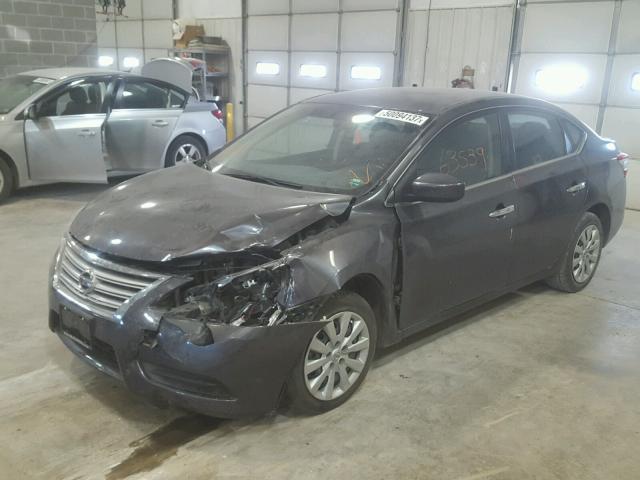 3N1AB7AP1FY260105 - 2015 NISSAN SENTRA S GRAY photo 2