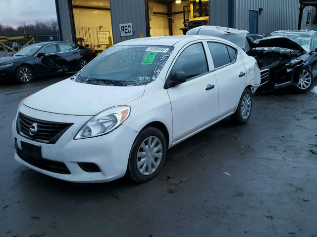 3N1CN7AP1CL807611 - 2012 NISSAN VERSA S WHITE photo 2