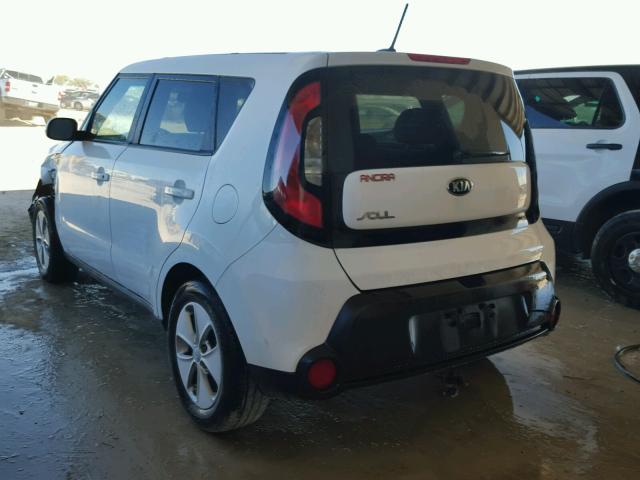 KNDJN2A2XF7150926 - 2015 KIA SOUL WHITE photo 3