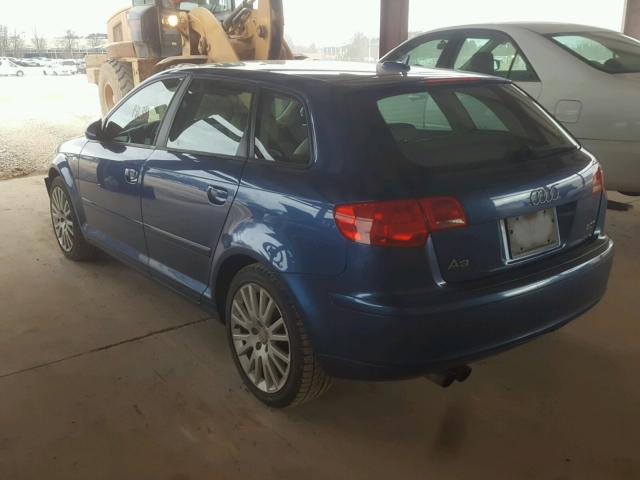 WAUNF78P46A002493 - 2006 AUDI A3 2.0 PRE BLUE photo 3