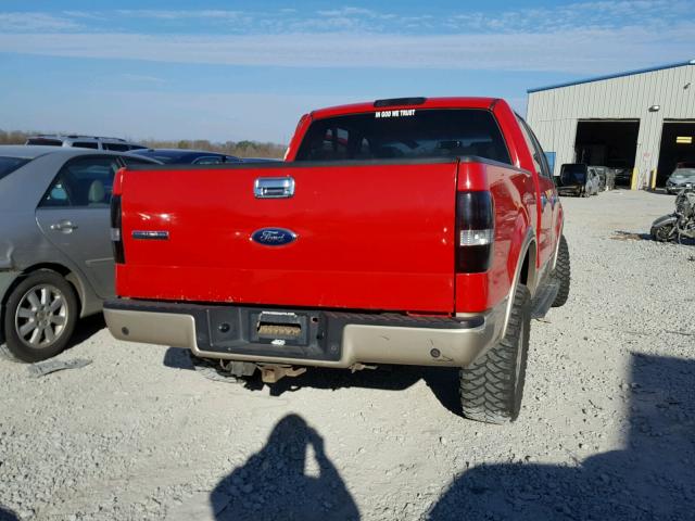 1FTPW14V77KC93080 - 2007 FORD F150 SUPER RED photo 4