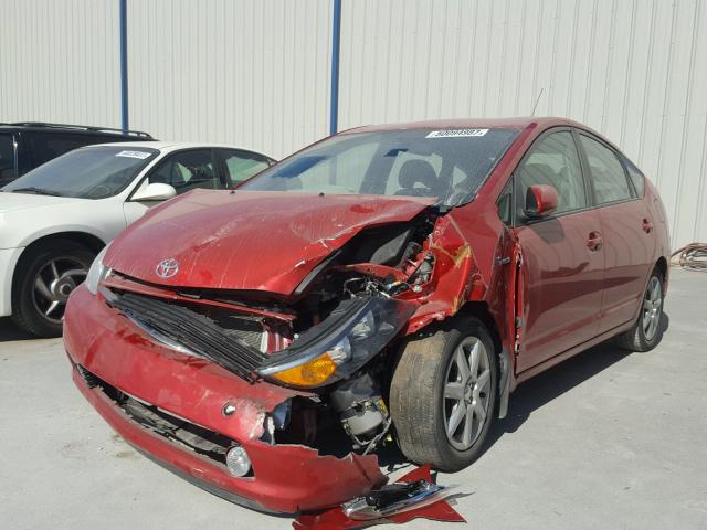 JTDKB20U087743472 - 2008 TOYOTA PRIUS RED photo 2