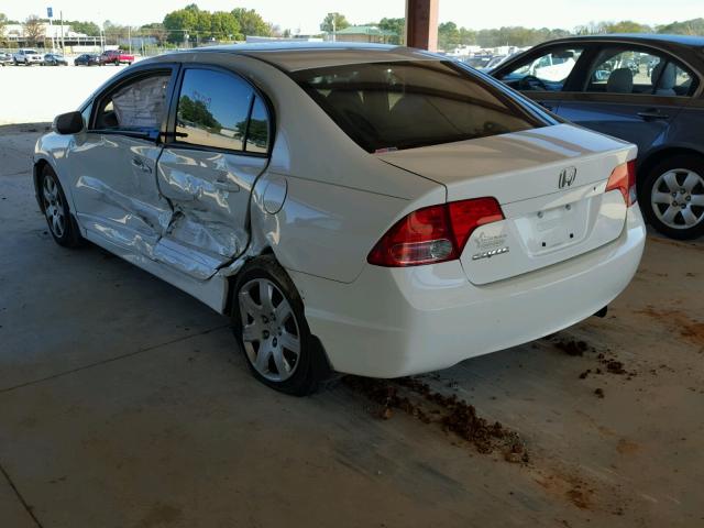 1HGFA16557L030993 - 2007 HONDA CIVIC LX WHITE photo 3