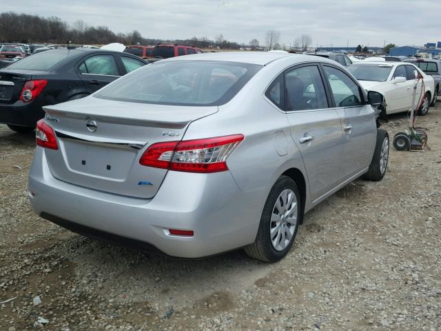 3N1AB7AP2EY254036 - 2014 NISSAN SENTRA S SILVER photo 4