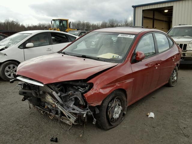 KMHDU46D58U524297 - 2008 HYUNDAI ELANTRA GL RED photo 2