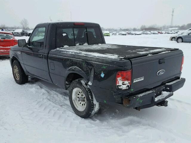 1FTYR10D49PA33766 - 2009 FORD RANGER BLACK photo 3