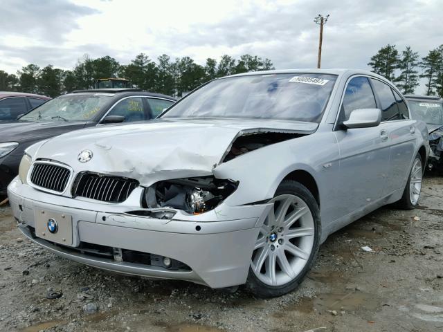 WBAGL63412DP55058 - 2002 BMW 745 I SILVER photo 2