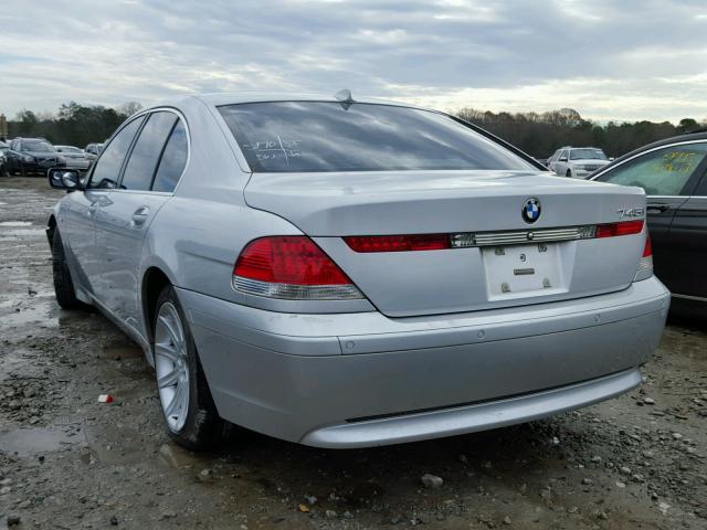 WBAGL63412DP55058 - 2002 BMW 745 I SILVER photo 3