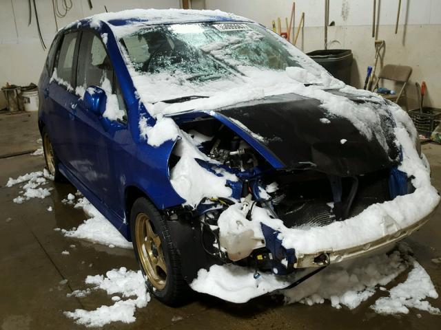 JHMGD37647S058611 - 2007 HONDA FIT S BLUE photo 1