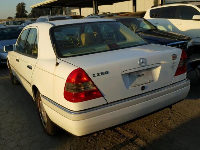 WDBHA28E8SF135253 - 1995 MERCEDES-BENZ C 280 WHITE photo 3