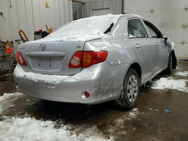 JTDBL40E599025939 - 2009 TOYOTA COROLLA BA SILVER photo 4