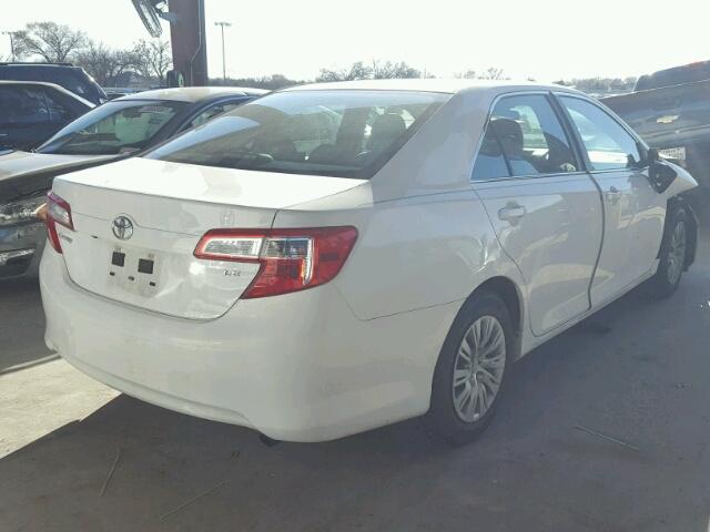 4T1BF1FK4EU418448 - 2014 TOYOTA CAMRY L WHITE photo 4