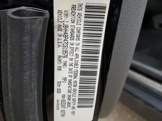 1J8HH48P47C619576 - 2007 JEEP COMMANDER Qara foto 10