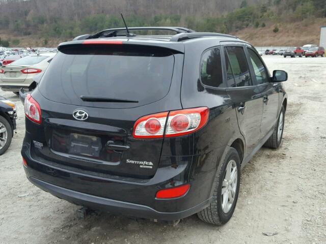 5XYZHDAG2BG047420 - 2011 HYUNDAI SANTA FE S BLACK photo 4