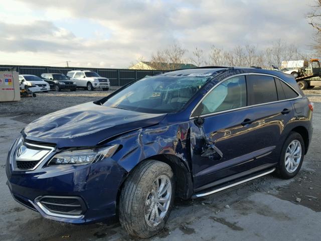 5J8TB3H59HL001359 - 2017 ACURA RDX TECHNO BLUE photo 2