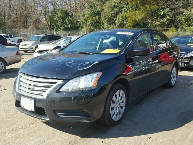 3N1AB7AP5DL612970 - 2013 NISSAN SENTRA S BLACK photo 2