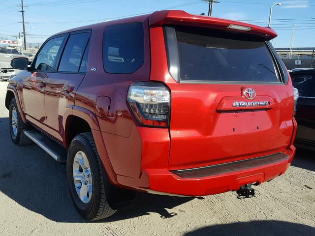 JTEZU5JR7G5147625 - 2016 TOYOTA 4RUNNER SR RED photo 3