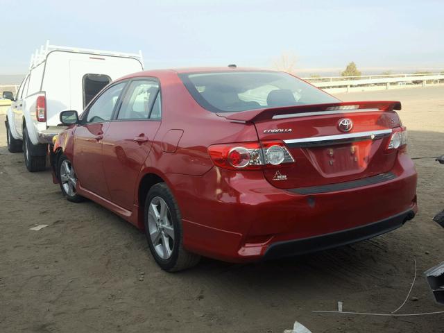 2T1BU4EEXBC754153 - 2011 TOYOTA COROLLA BA RED photo 3