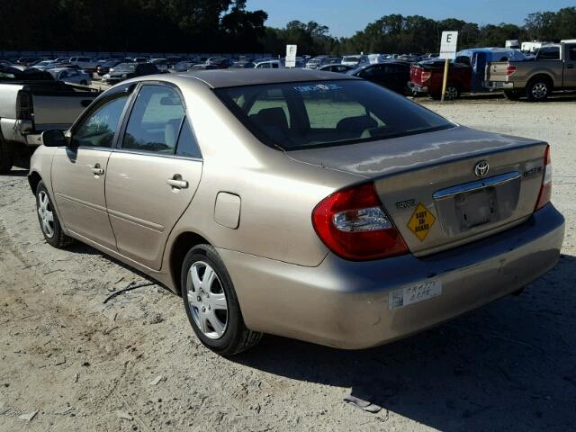 4T1BE32K63U137995 - 2003 TOYOTA CAMRY LE ოქროსფერი ფოტო 3