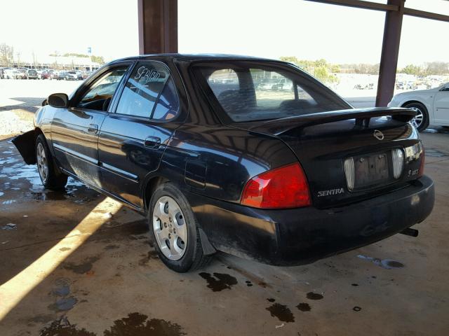 3N1CB51D94L912319 - 2004 NISSAN SENTRA 1.8 BLACK photo 3