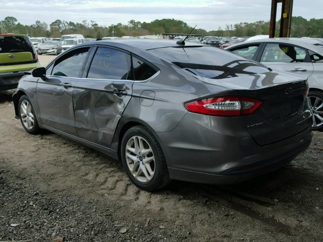 3FA6P0H72DR178494 - 2013 FORD FUSION SE GRAY photo 3