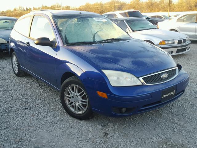 3FAFP31N05R157302 - 2005 FORD FOCUS ZX3 BLUE photo 1