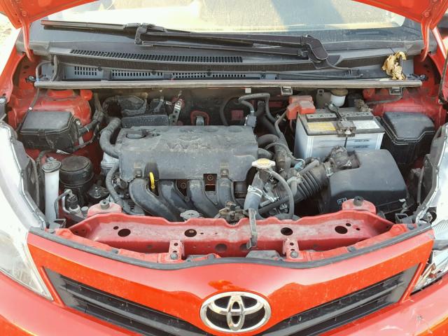 JTDKTUD37ED592685 - 2014 TOYOTA YARIS RED photo 7