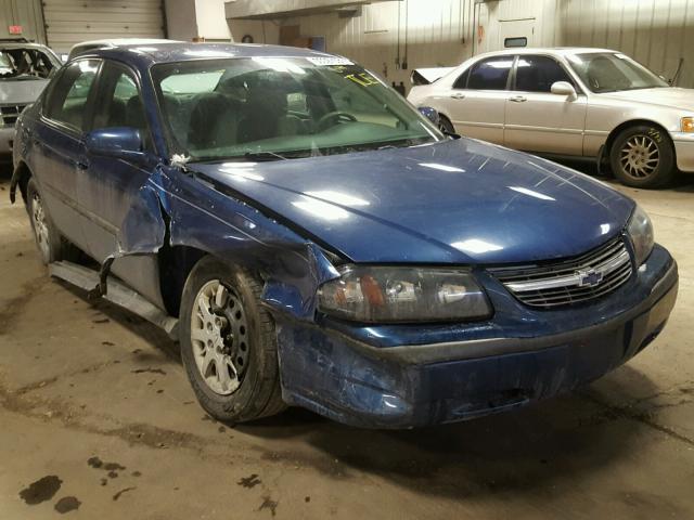 2G1WF52E649207849 - 2004 CHEVROLET IMPALA BLUE photo 1