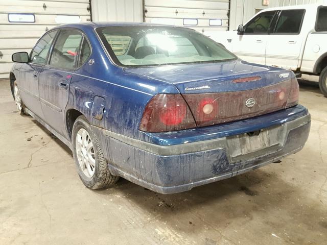 2G1WF52E649207849 - 2004 CHEVROLET IMPALA BLUE photo 3