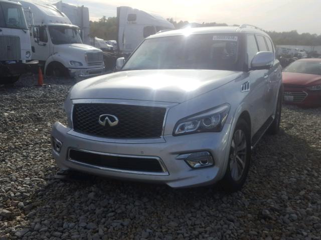 JN8AZ2NE3H9154286 - 2017 INFINITI QX80 BASE SILVER photo 2