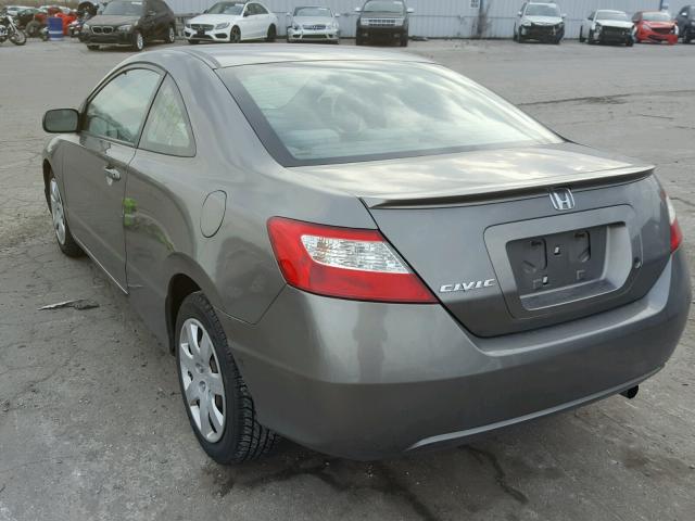 2HGFG11658H511078 - 2008 HONDA CIVIC LX GRAY photo 3