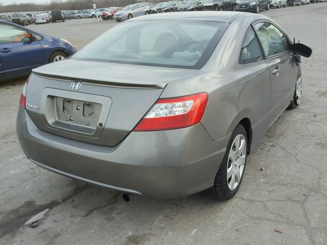 2HGFG11658H511078 - 2008 HONDA CIVIC LX GRAY photo 4