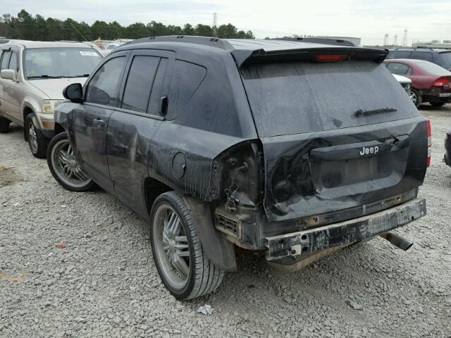 1J8FT47W97D432049 - 2007 JEEP COMPASS BLACK photo 3