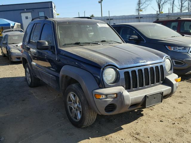 1J4GL48K14W265588 - 2004 JEEP LIBERTY SP BLUE photo 1