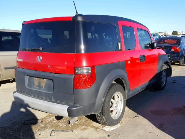 5J6YH18625L012449 - 2005 HONDA ELEMENT EX RED photo 4