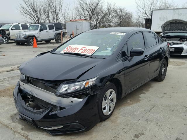 2HGFB2F57FH536551 - 2015 HONDA CIVIC LX BLACK photo 2