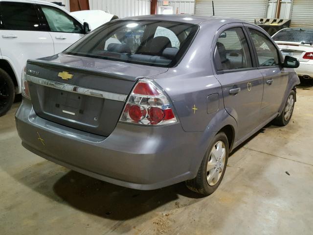 KL1TD5DEXAB089934 - 2010 CHEVROLET AVEO LS GRAY photo 4