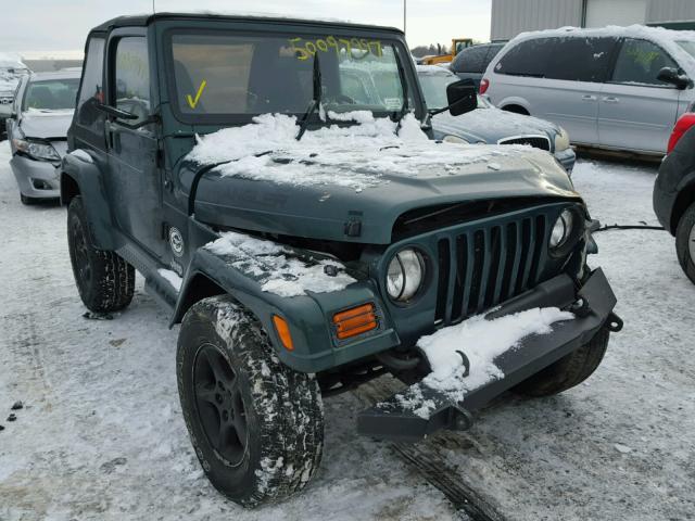 1J4FA59SXYP709685 - 2000 JEEP WRANGLER / GREEN photo 1