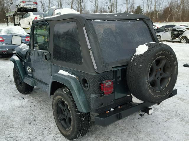 1J4FA59SXYP709685 - 2000 JEEP WRANGLER / GREEN photo 3