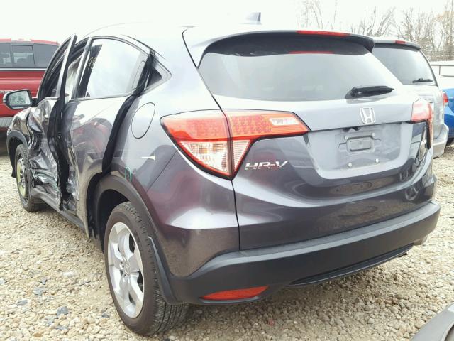 3CZRU6H7XGM734436 - 2016 HONDA HR-V EXL GRAY photo 3