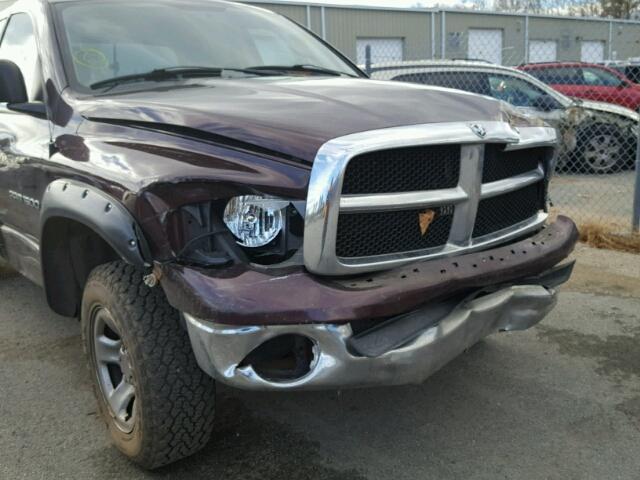 1D7HU18N75S216703 - 2005 DODGE RAM 1500 S MAROON photo 9