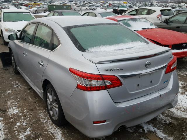 3N1AB7AP5DL739265 - 2013 NISSAN SENTRA S SILVER photo 3