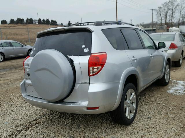 JTMBD32V775087304 - 2007 TOYOTA RAV4 SPORT SILVER photo 4