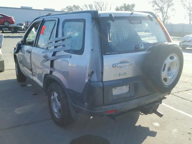 JHLRD78404C034376 - 2004 HONDA CR-V LX SILVER photo 3