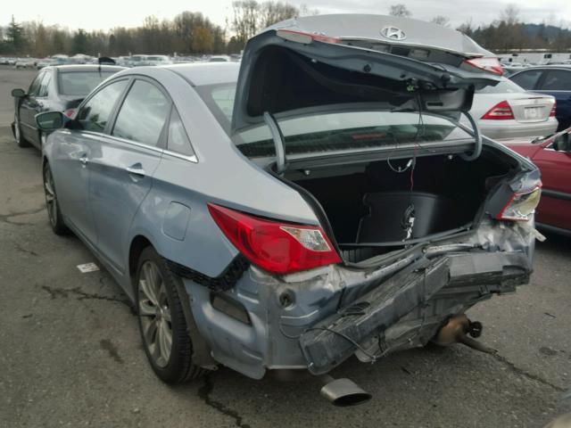 5NPEC4AC6DH548140 - 2013 HYUNDAI SONATA SE BLUE photo 3